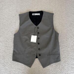 Zara Women's Grey Waistcoats-vests